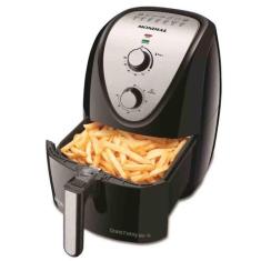 Fritadeira air fryer mondial grand family 5,5 af55 110V, Preto e Inox,