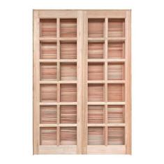 Porta Balcão de Abrir / Abrir de Madeira Padrão Cedro Reto Esquadrias 