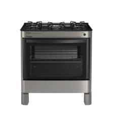 Fogão Esmaltec 5 Bocas Agata Glass Mesa De Vidro Temperado Inox Bivolt