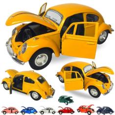 Miniatura Fusca De Metal Fusquinha Coleção Abre Porta E Capô - Europio