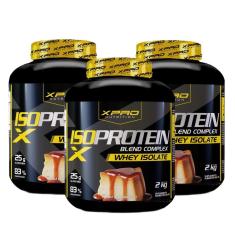 Kit 3x Whey Iso Blend  Protein Isolado 2Kg - XPRO-Unissex