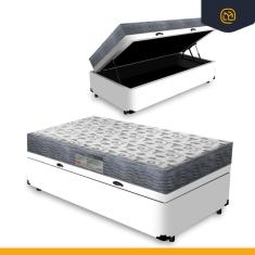 Cama Box Baú Solteiro + Colchão D33 Ortobom Iso 100 88cm