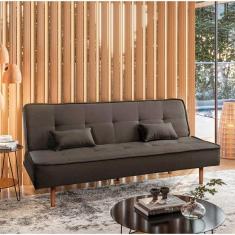 Sofá Cama Silver 3 Lugares Reclinável Suede Marrom 1,92 Speciale Home