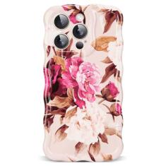TOKVANZ Capa projetada para iPhone 11 Pro Max de 6,5 polegadas, estampa de flores com pintura a óleo retrô, linda ondulada, ondulada, capa protetora de TPU macio à prova de choque para meninas e