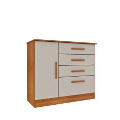 Cômoda Chicago 4 Gavetas 1 Portas Tcil
