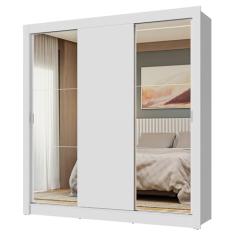 Guarda-roupa Casal 3 Portas de Correr com Espelhos Nobre Madesa