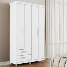 Guarda Roupa Solteiro 4 Portas 2 Gavetas Canadá Plus Conquista Móveis,