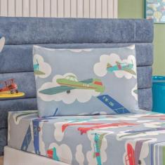 Jogo De Lençol Solteiro Aviação 2 Peças - Top Chick