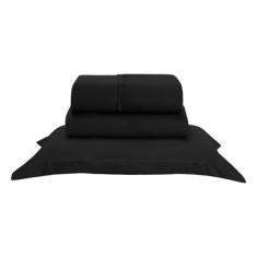 Kit Jogo Lençol Elastico 300 fios Cama Solteiro 3 Peças Fronha Aba Ame