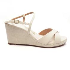 Sandália Feminina Vizzano Anabela Off White 37