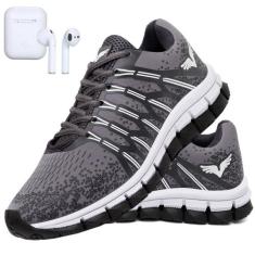 Tênis Corrida Masculino Academia Caminhada Esporte + Fone Ouvido - Str