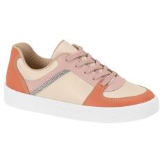 Tênis Casual Feminino Creme Papaia Rosa Beira Rio 4280.135-Feminino