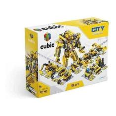 Blocos De Montar Cubic City Modelo Construção 12x1 Com 573pç