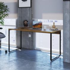 Mesa para Escritório Diretor Estilo Industrial 150cm Kuadra Lamina Mel