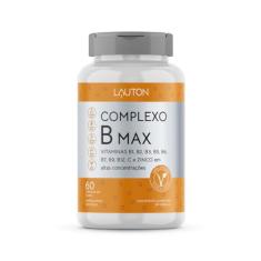 Complexo B - Max C/ B1 B2 B3 B5 B6 B12 Biotina Vitamina C e Zinco Ác. Fólico Vegano Lauton Nutrition