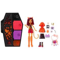 Boneca de moda Monster High Toralei Stripe com mais de 19 surpresas