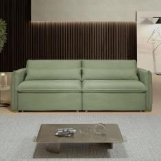 Sofá Cama Retrátil e Reclinável Aurora Verde