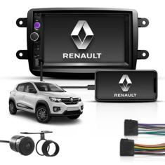 Kit Central Multimidia 7" 2 Din Mp5 Bt Espelha Renault Kwid - First Op