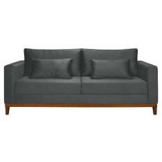 Sofá 2 Lugares Bahamas Suede Cinza - Mobly