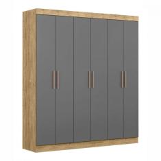 Guarda Roupa Paris Casal 6 Portas Capuccino Onix Maxel Cappuccino/onix