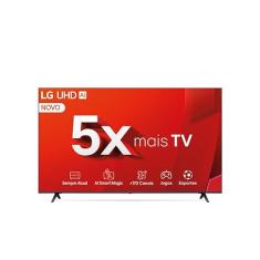 Smart TV 4K 70" LG UHD 70UT8050 Processador α5 Ger7 AI Alexa/Chromecast integrado Otimizador de Jogos webOS 24 Controle Smart Magic