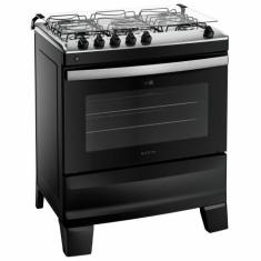 Fogão Atlas Agile UP 5 bocas automático mesa de inox Preto Bivolt, Biv