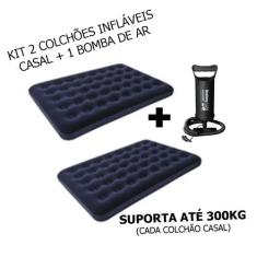 Colchao Inflavel Casal 2 unidades com 1 Bomba de Ar kit Bestway
