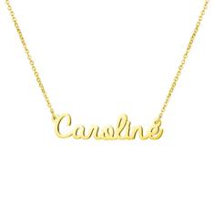 Awegift Colar com nome personalizado, banhado a ouro 18K, joia de presente para madrinha de honra para mulheres, Metal