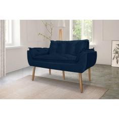 Namoradeira Decorativa Opala Suede - me, azul marinho