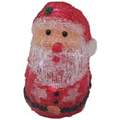 Boneco Papai Noel Mesa Enfeite Iluminado 10 Leds