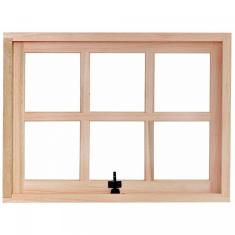 Janela de Madeira Maxim-Ar 80x80cm com Caixilho 9,4cm EWR MP61 Rondosul Marroml