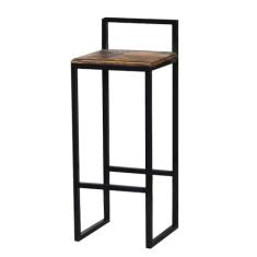 Banqueta Alta Balcão Bistrô Industrial Premium Madeira Imbuia