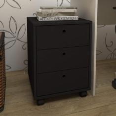 Gaveteiro 3 Gavetas New com Rodízios - Artany