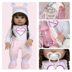 Bebe Reborn Siliconado Realista Sonho de Amor Boneca Enxoval - Cegonha