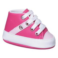 Tenis Sapatinho Bebe com Cadarço Meninos e Meninas - Baby Soffete, Pin