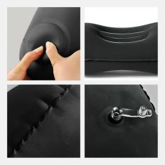 Travesseiro Almofada De Viagem Inflável E Portátil - Preto