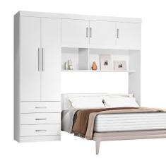 Guarda Roupas Casal Dormitório Cancun Branco Branco