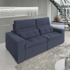 Sofá Retrátil e Reclinável 2 Lugares 240cm Essence Azul