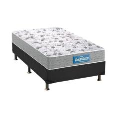 Cama Box Solteiro: Colchão Espuma D45 Probel Guarda Costas Plus + Base Crc Suede Gray(88X188)