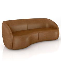 Sofá 3 Lugares 240cm Orgânico Zion M22 Sintético Caramelo - Mpozenato