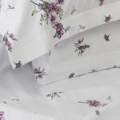 Lençol S/ Elástico Casa Blanca Percal 400 Fios 100% Algodão Egípcio Qu