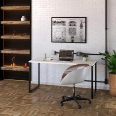 Mesa para Escritório Diretor Estilo Industrial 1,50m Kuadra - Compace 