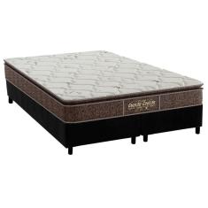 Cama Box King: Colchão Ortopédico Probel Guarda Costas Extra Firme + Base CRC Suede Black (193x203)