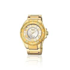 Relógio Pulso Everlast Masculino Calendário Aço Dourado E628-Masculino