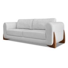 Sofá 3 Lugares Yves Linho Rústico Grigio 200 cm - Spezzia Decor