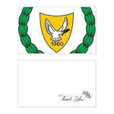 Emblema nacional do Chipre país de agradecimento cartão de aniversário saudações casamento agradecimento