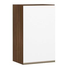 Armário Para Cozinha 40 Cm 1 Porta Dourado Com Branco Polar