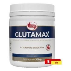 L Glutamina Glutamax Em Pó 3 X 300G Vitafor