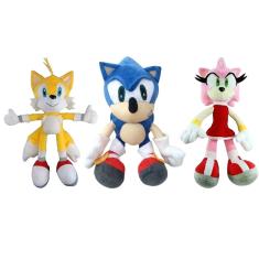 Pelúcias Sonic, Tails e Amy - 03 Personagens