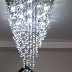 Lustre De Cristal Para Sala De Jantar/estar,base De Inox Poli